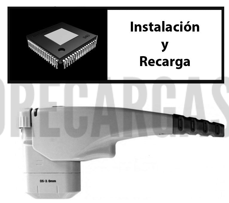 instalacion y recarga transfuctor hifu ir h